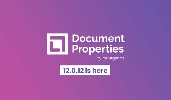 Document Properties 12.0.12が登場！